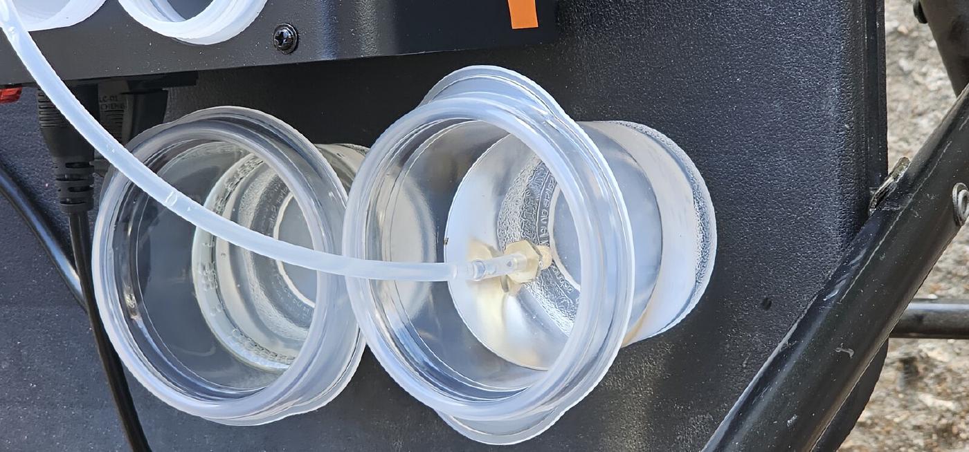 The smell-o-vision apparatus โ cups and tubing that diffused the scents